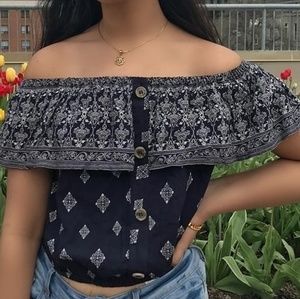 Offf shoulder Boho top